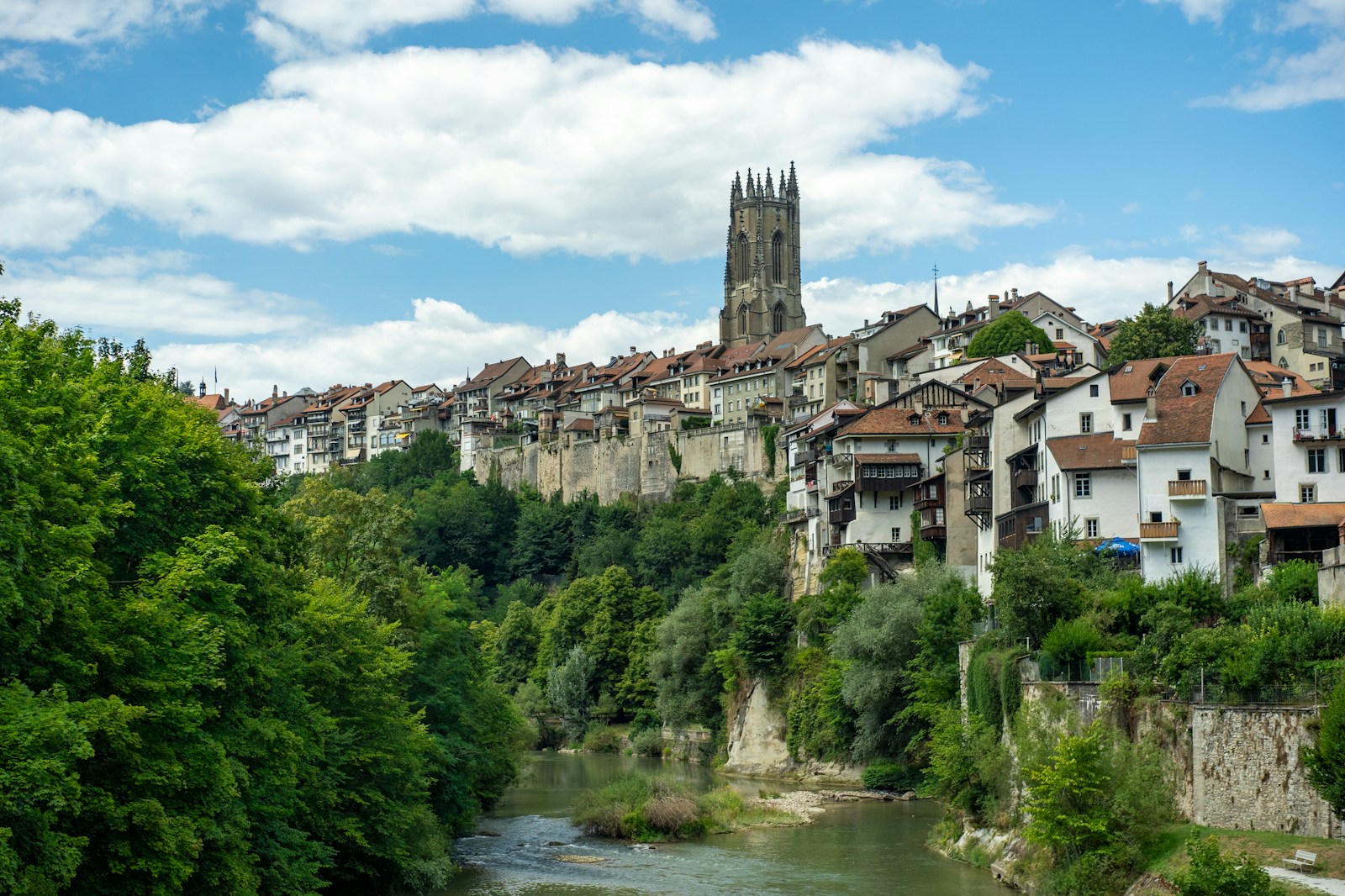 Vue de Friboug et sa cathédrale